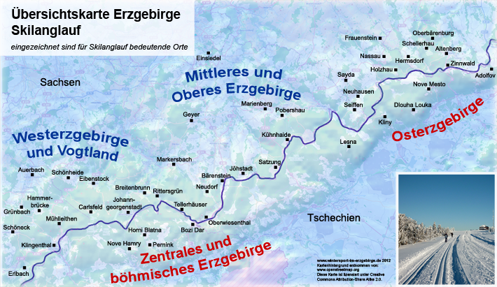 �bersichtskarte Skilanglauf