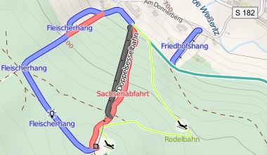 Wintersportkarte Erzgebirge